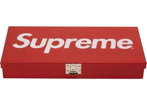 supreme large metal storage box red|Supreme Large Metal Storage Box Red (SS17) – Utopia Shop.